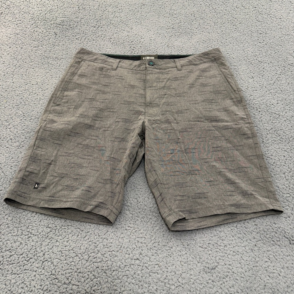 Linksoul Boardwalker Shorts Mens  Size 36 Gray Heathered Golf Hybrid